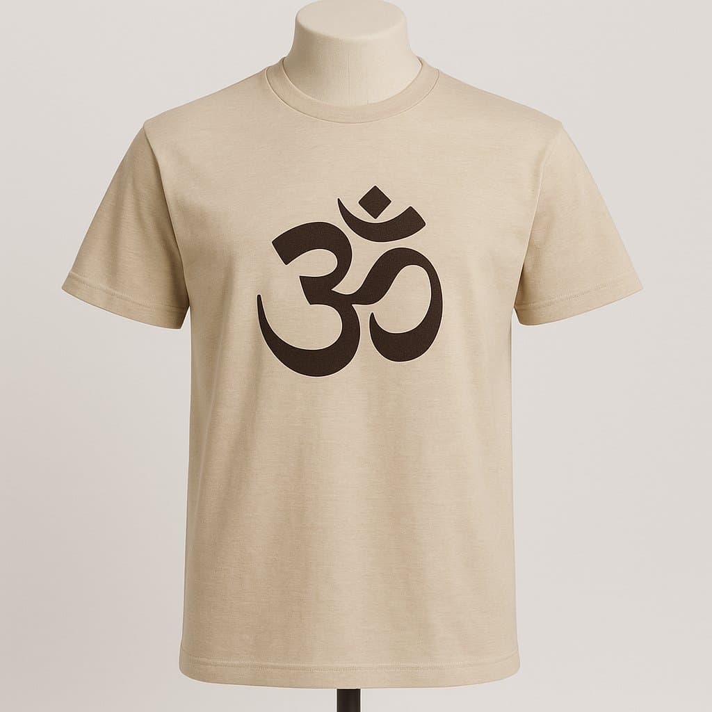 Om Printed Cotton T-Shirt